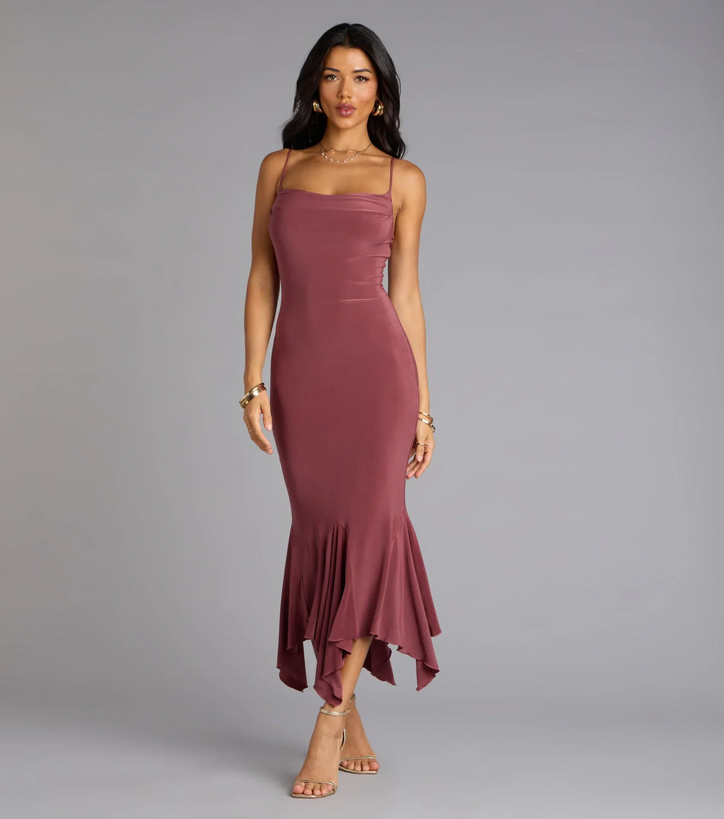 Stunning Silhouette Bodycon Midi Dress