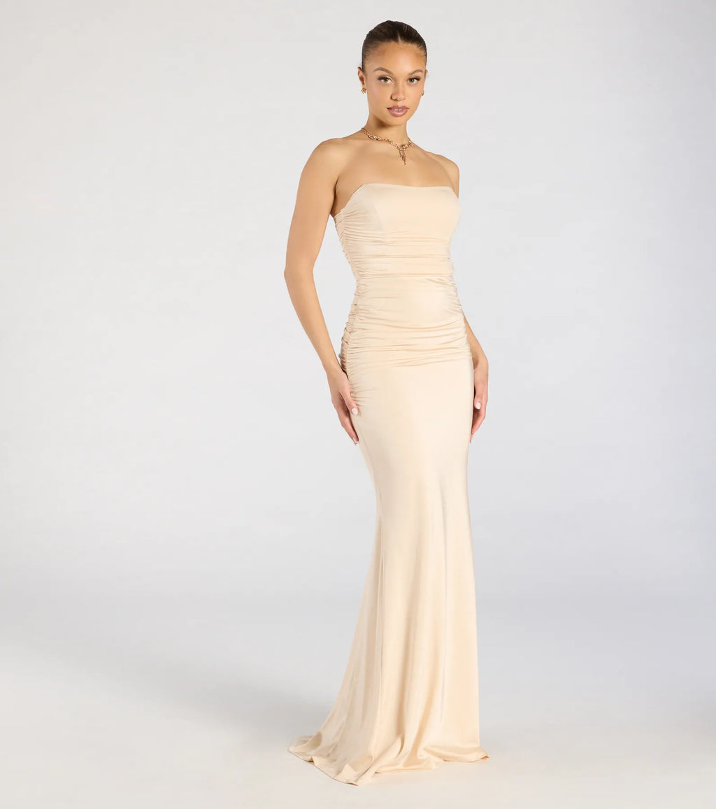 Georgina Strapless Lace-Up Mermaid Formal Dress
