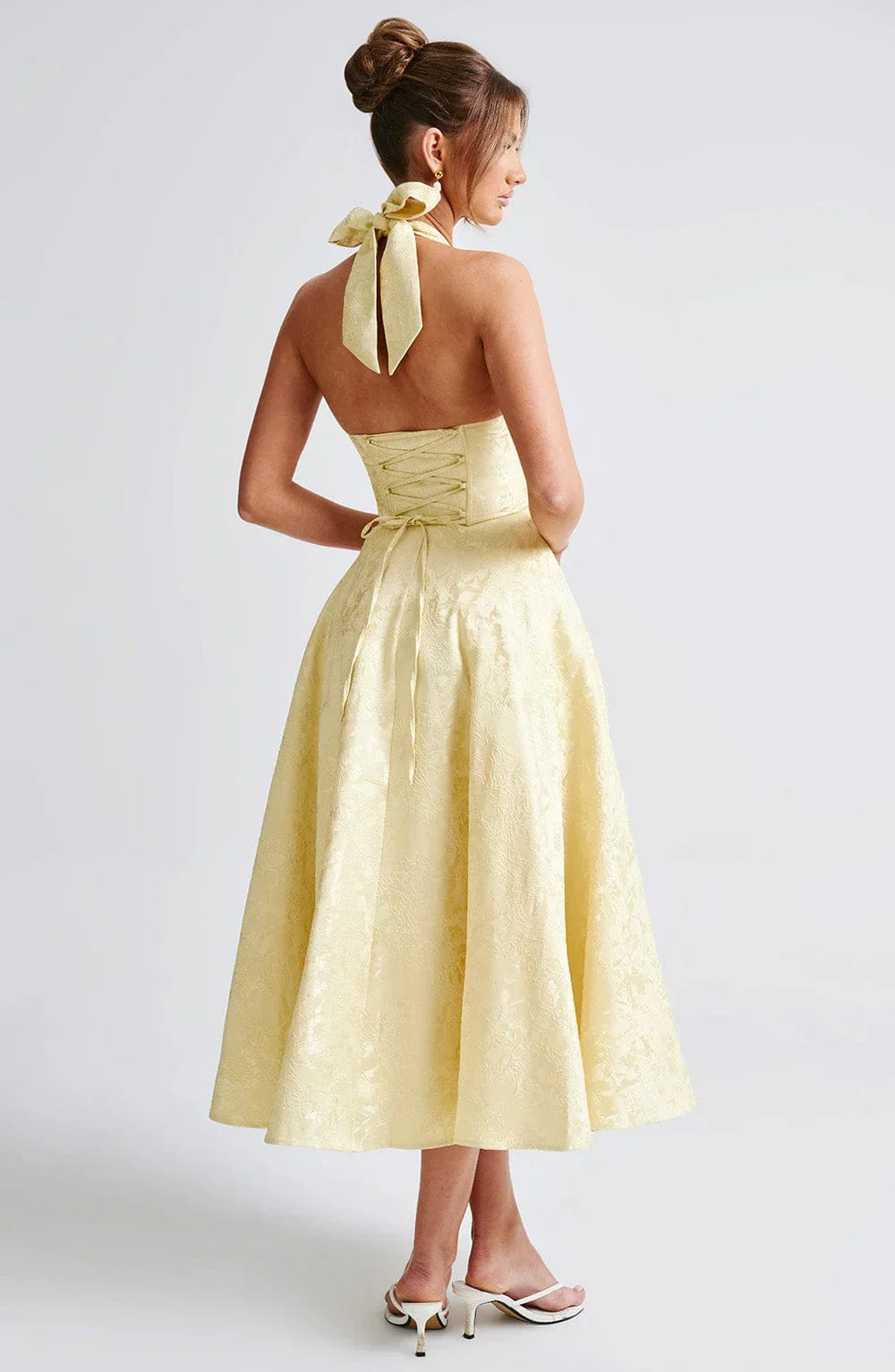 Effie Midi Dress - Lemon