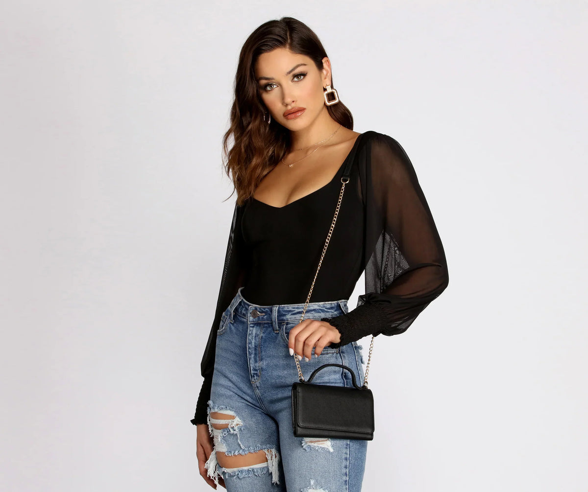Top Handle Wallet Cross Body Purse
