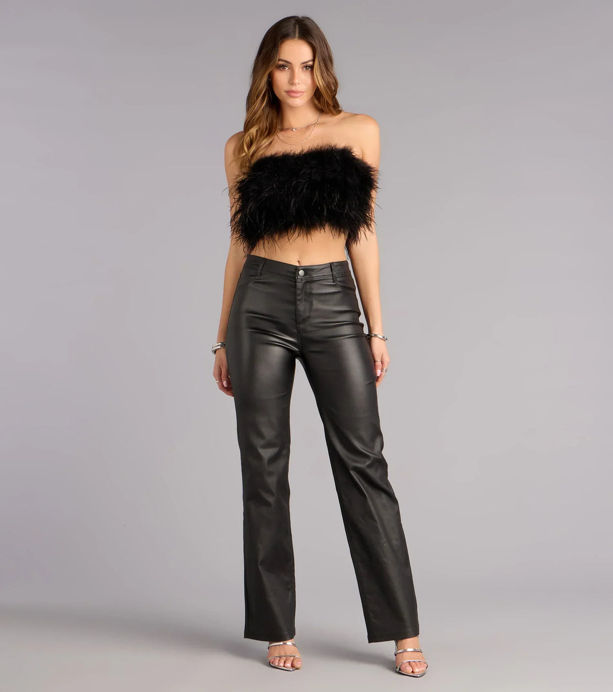 Walking The Walk Faux Leather Straight Leg Pants