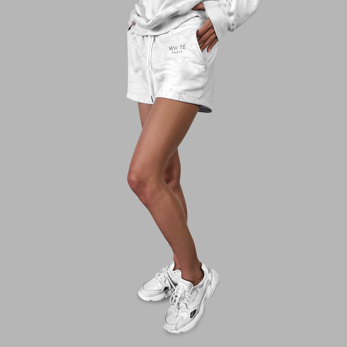 Whte Tie & Dye Short